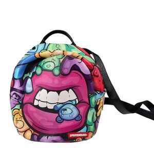 Sprayground Mini Multicolor Backpack Gummy Bear Shark Mouth Streetwear Pop Art